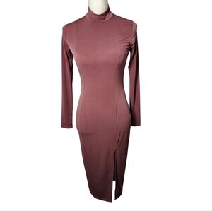 Forever 21 Bodycon Mauve Knee Length Dress‎ Size Small